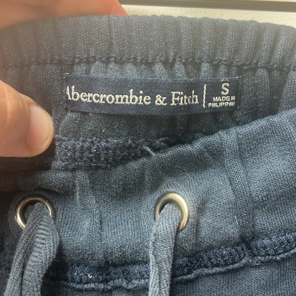 Abercrombie & Fitch Y2K‎ Navy Blue Roll Up Moose Joggers- S - Picture 4 of 7